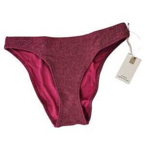 Good American Sparkle Better Bikini Full Swimsuit Bottom Hawaiian Pink Womens XL